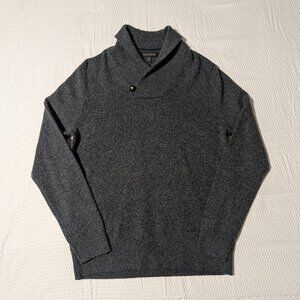 Banana Republic Italian Yarn Shawl Collar Sweater (Medium) Grey - Men's